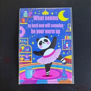 Colorful Panda Ballerina Art Print